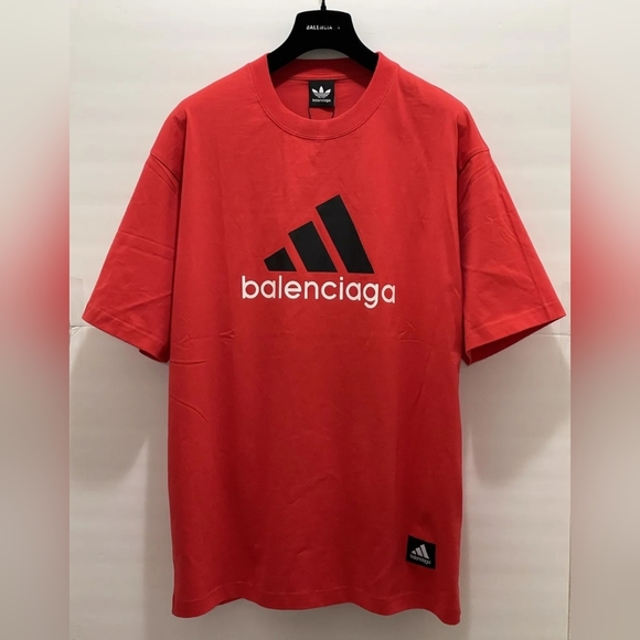 Balenciaga Other - Balenciaga x Adidas 3 Bar Print  Nwt Size Large Men's Lg Red Black Authentic